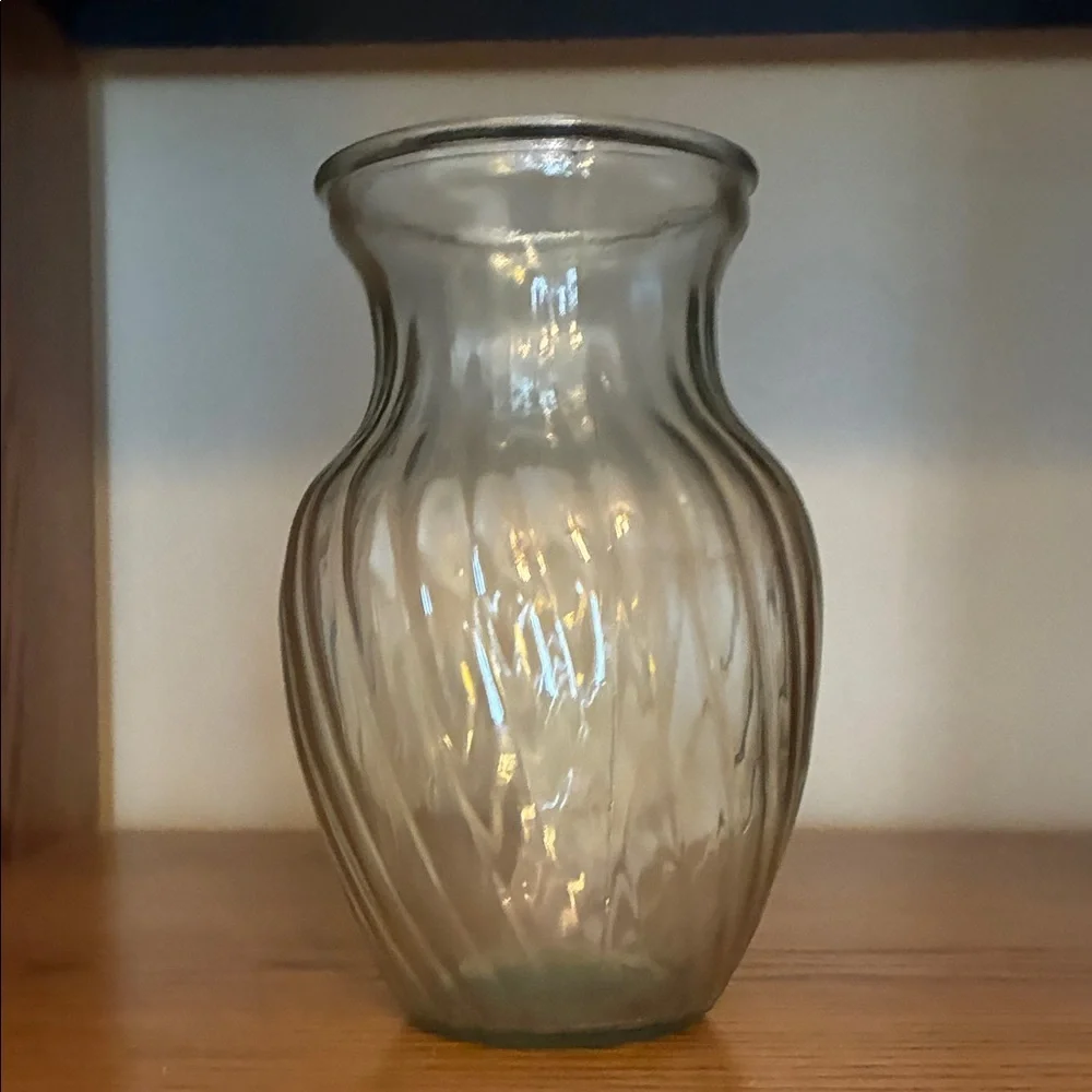 Clear Glass Swirl Vase - Home Accents